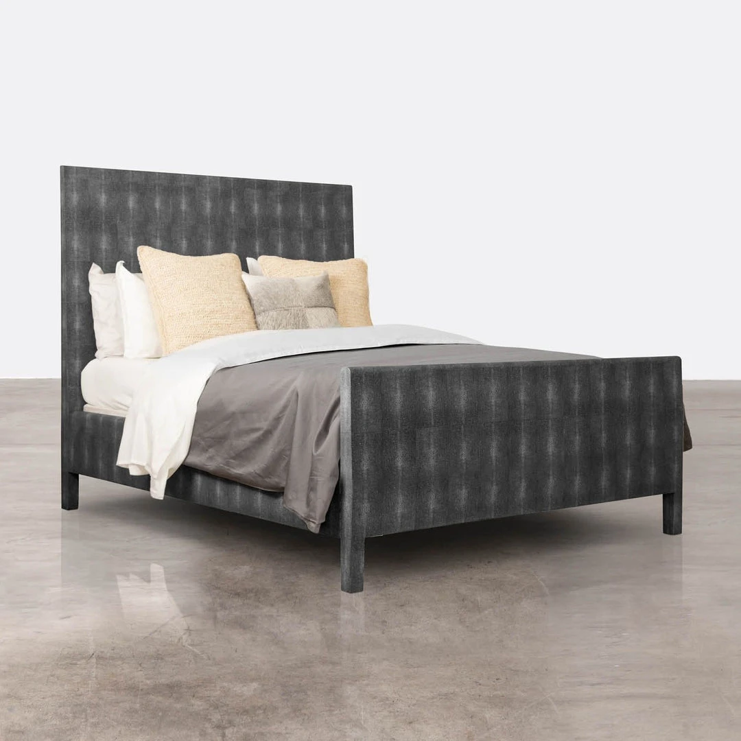 Made Goods New Arrivals Sloane Bed Cool Gray Faux Shagreen 4 Made Goods New Arrivals Sloane Bed Cool Gray Faux Shagreen