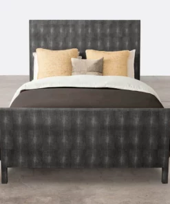 Made Goods New Arrivals Sloane Bed Cool Gray Faux Shagreen