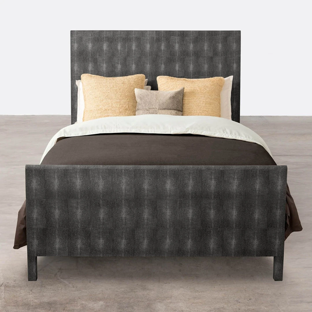 Made Goods New Arrivals Sloane Bed Cool Gray Faux Shagreen 3 Made Goods New Arrivals Sloane Bed Cool Gray Faux Shagreen