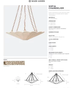 Made Goods Sofia Chandelier Small New Arrivals 9 Made Goods Sofia Chandelier Small New Arrivals