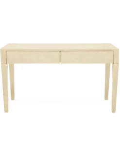 Made Goods New Arrivals Sorin 2 Drawer Desk Off White Faux Shagreen