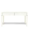 Made Goods New Arrivals Sorin 2 Drawer Desk Pristine Faux Shagreen