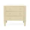 Made Goods New Arrivals Sorin 3 Drawer Double Nightstand Off White Faux Shagreen