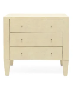 Made Goods New Arrivals Sorin 3 Drawer Double Nightstand Off White Faux Shagreen