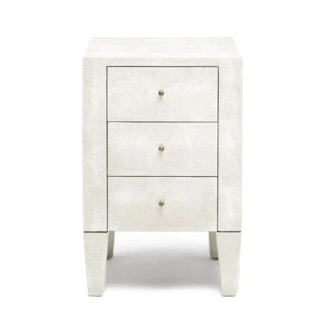Made Goods Sorin 3 Drawer Single Nightstand Pristine Faux Shagreen 3 Made Goods Sorin 3 Drawer Single Nightstand Pristine Faux Shagreen