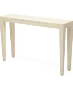 Made Goods New Arrivals Sorin Console Narrow Off White Faux Shagreen