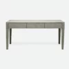 Made Goods Sorin 3 Drawer Desk Castor Gray Faux Shagreen New Arrivals