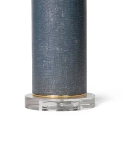 Made Goods Tavis Table Lamp Metallic Denim Faux Linen
