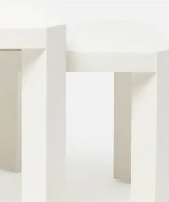 Made Goods Taylam Nesting Coffee Tables Large Pristine Faux Raffia