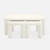 Made Goods New Arrivals Taylam Nesting Coffee Tables Small Off White Faux Raffia