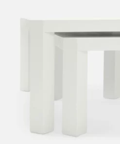 Made Goods Taylam Nesting Coffee Tables Small Pristine Faux Raffia New Arrivals