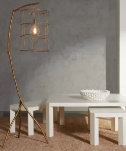 Made Goods Taylam Nesting Coffee Tables Small Pristine Faux Raffia New Arrivals