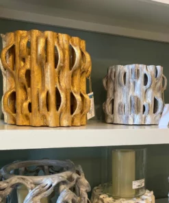 Pigeon And Poodle Thurso Hurricane Distressed Gold Driftwood Large