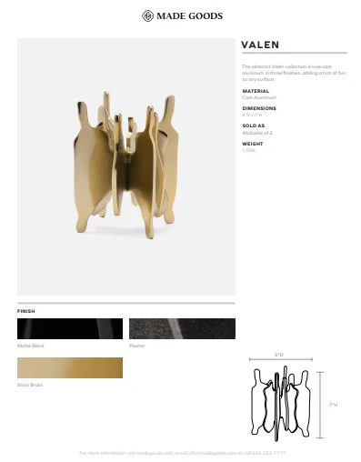 Made Goods New Arrivals Valen Object Set Shiny Brass 9 Made Goods New Arrivals Valen Object Set Shiny Brass