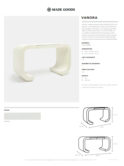 Made Goods New Arrivals Vanora Desk Large Pristine 5 Made Goods New Arrivals Vanora Desk Large Pristine