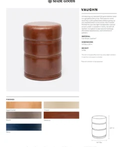 Made Goods New Arrivals Vaughn Stool Navy