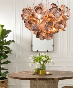 Made Goods Venus Chandelier Natural Saddle