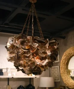 Made Goods Venus Chandelier Natural Saddle