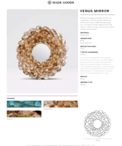 Made Goods Venus Mirror Champagne 9 Made Goods Venus Mirror Champagne