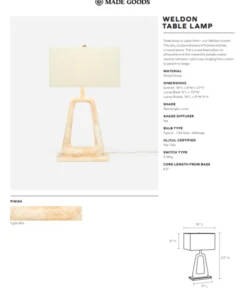 Made Goods Weldon Table Lamp New Arrivals