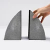 Made Goods Worton Bookends Cool Gray Faux Shagreen New Arrivals