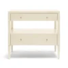 Made Goods Conrad Low Double Nightstand Off White Faux Raffia
