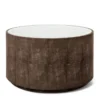Made Goods New Arrivals Cara Cocktail Table Dark Mushroom Faux Shagreen