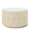 Made Goods Cara Cocktail Table Ivory Faux Shagreen