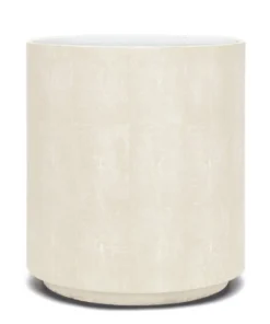 Made Goods Cara Side Table Snow Faux Shagreen