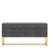 Made Goods New Arrivals Dallon 3 Door Buffet In Cool Gray Faux Shagreen And Gold