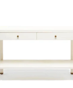 Made Goods Jarin Console White Faux Belgian Linen New Arrivals