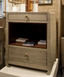 Bungalow 5 New Arrivals Ming 2 Drawer Side Table Brown