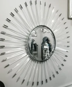 Mirror Home Acrylic And Nickel Starburst Mirror