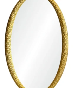 Mirror Home Jamie Drake Carved Oval Mirror Gold Leaf
