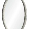 Mirror Home New Arrivals Jamie Drake Carved Oval Mirror Silver Leaf