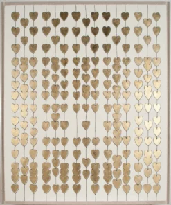 Natural Curiosities New Arrivals Cartier Heart Strings Gold Leaf Framed Artwork