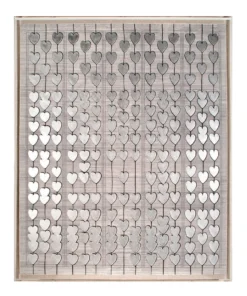 Natural Curiosities Cartier Heart Strings Silver Leaf Framed Artwork New Arrivals