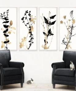 Natural Curiosities New Arrivals Black And White Herbarium 4 Framed Artwork