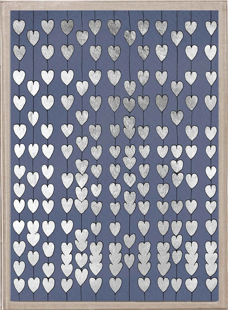 Natural Curiosities Cartier Heart Strings Navy Framed Artwork New Arrivals 3 Natural Curiosities Cartier Heart Strings Navy Framed Artwork New Arrivals