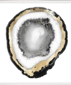 Natural Curiosities New Arrivals Black And White Geode 1 Framed Artwork