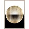 Natural Curiosities Halftone Circles Gold Framed Artwork