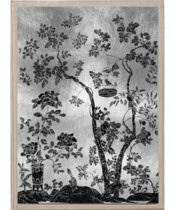 Natural Curiosities Rococo Black And Silver 1 Framed Artwork New Arrivals