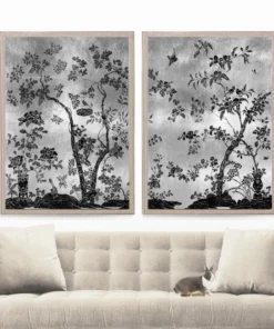 Natural Curiosities New Arrivals Rococo Black And Silver 2 Framed Artwork
