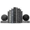 Noir New Arrivals Black Marble Bookends
