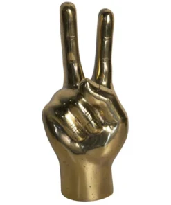 Noir New Arrivals Peace Sign Brass