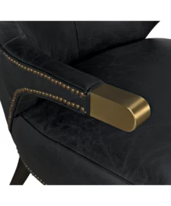 Noir Heracles Chair Black Leather 12 Noir Heracles Chair Black Leather