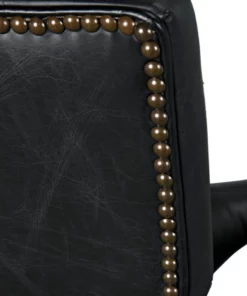 Noir Heracles Chair Black Leather