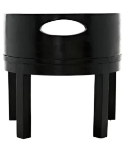 Noir Latour Chair Charcoal Black Leather