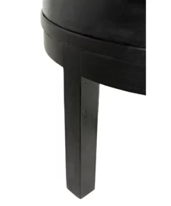 Noir Latour Chair Charcoal Black Leather