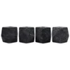 Noir New Arrivals Polyhedron Candle Holders Set Of Four Black Marble